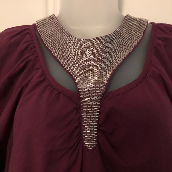 VaVa by Joy Han dress/ tunic with beaded collar - Picture 3 of 6